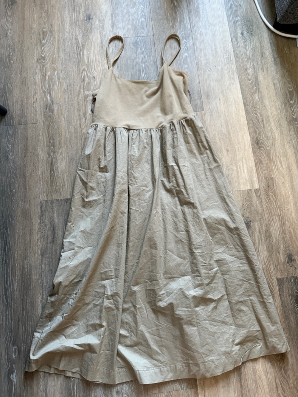 Old Navy Neutral Tan Spaghetti-Strap Maxi Dress